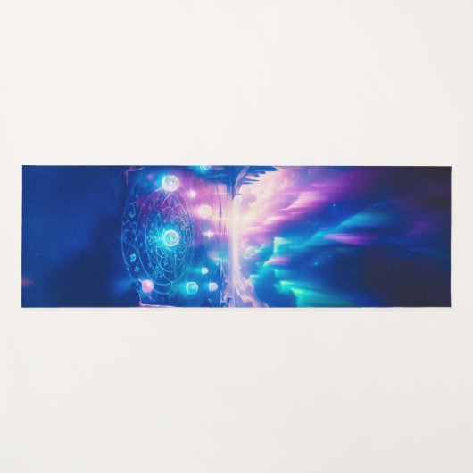 Ethereal Aurora Ice Ritual Fantasy Design | Mystic Yogamat (Voorkant (horizontaal))