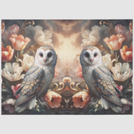 Ethereal Baroque Florals & Owls Decoupage Paper Tissuepapier