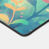 Ethereal Black Cat Coral Pink Whimsical Garden Bureaumat (Hoek)