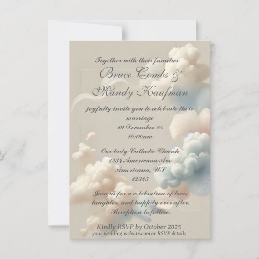 Ethereal Bliss Uitnodiging (geen folie) (Voorkant)