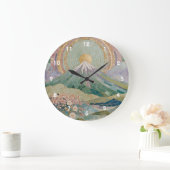 Ethereal Bloom: Pastel Mosaic Volcano in Spring Grote Klok (Huis)