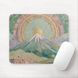 Ethereal Bloom: Pastel Mosaic Volcano in Spring Muismat