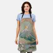 Ethereal Bloom: Pastel Mosaic Volcano in Spring Schort (Gedragen)