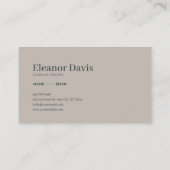 Ethereal Blue and Purple Floral Border Gold Frame Visitekaartje (Achterkant)