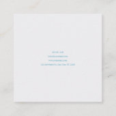 Ethereal Blue Mountain Floral Gold Frame Serene Vierkante Visitekaartje (Achterkant)