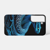 Ethereal Blue Serpent | Mystic Fantasy Snake Samsu Samsung Galaxy Hoesje (Achterkant horizontaal)