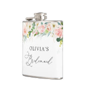 Ethereal Blush Roze Rozen Bruidsdouche Fles Heupfles (Links)