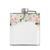 Ethereal Blush Roze Rozen Bruidsdouche Fles Heupfles (Achterkant)