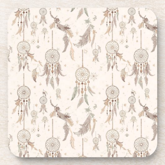 Ethereal Boho Dream Catcher Celestial Ceramic Tile Bier Onderzetter (Voorkant)