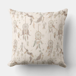 Ethereal Boho Dream Catcher Feathers Moon Stars Kussen