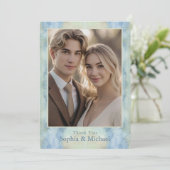 Ethereal Boho Wedding Thank You Card Watercolor Bedankkaart (Staand voorkant)
