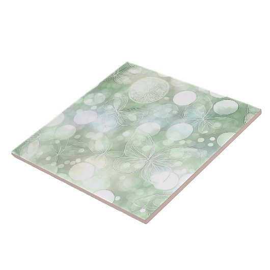 Ethereal Butterfly Glow Green ID1184b Tegeltje (Zijkant)