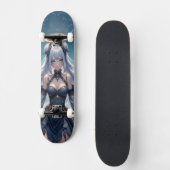 Ethereal Celestial Angel Anime Girl Persoonlijk Skateboard (Voorkant)