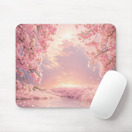 Ethereal Cherry Blossom Water Muismat (Met muis)