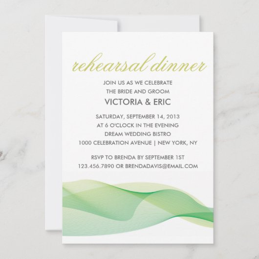 ETHEREAL CHIC | REHEARSAL DINER INVITATION KAART (Voorkant)