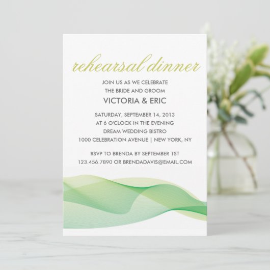 ETHEREAL CHIC | REHEARSAL DINER INVITATION KAART (Staand voorkant)