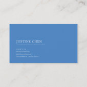 Ethereal Chinoiserie Blue Floral Pagoda Landscape Visitekaartje (Achterkant)