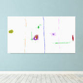 Ethereal Connections  Minimalist Pastel Abstract A Canvas Afdruk (Insitu (Houten vloer))