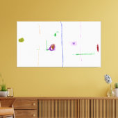 Ethereal Connections  Minimalist Pastel Abstract A Canvas Afdruk (Insitu (Woonkamer))