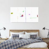 Ethereal Connections  Minimalist Pastel Abstract A Canvas Afdruk (Insitu (Slaapkamer))