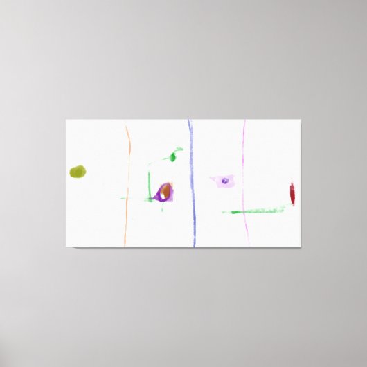 Ethereal Connections  Minimalist Pastel Abstract A Canvas Afdruk (Voorkant)