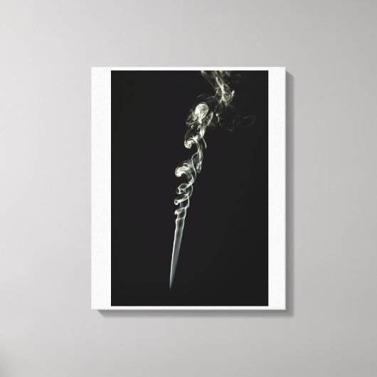Ethereal Dance of Incense Smoke Canvas Afdruk (Voorkant)