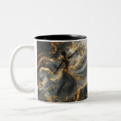 Ethereal Dance Of Light, Enchanting Art, Gift for Tweekleurige Koffiemok (Links)