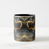 Ethereal Dance Of Light, Enchanting Art, Gift for Tweekleurige Koffiemok (Center)