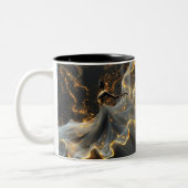 Ethereal Dance Of Light, Enchanting Art, Gift for Tweekleurige Koffiemok (Links)