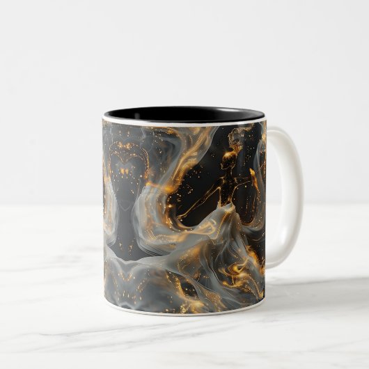 Ethereal Dance Of Light, Enchanting Art, Gift for Tweekleurige Koffiemok (Voorkant rechts)