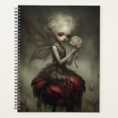 Ethereal Dark Fairy in Petal Dress with Rose Planner (Voorkant)