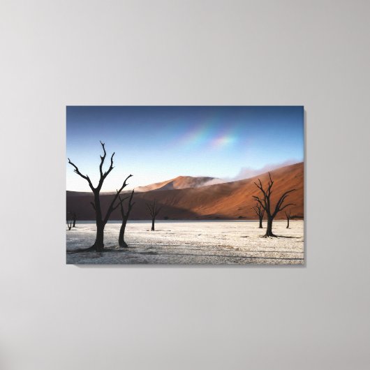 Ethereal Deadvlei Namibië - Hyper-Realistisch Woes Canvas Afdruk (Voorkant)
