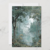 Ethereal Deep Forest Gold Frame Misty Woodland Kaart (Voorkant)