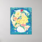 Ethereal Dove Bloom Canvas Afdruk (Voorkant)