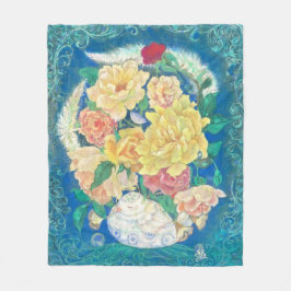 Ethereal Dove Bloom Fleece Deken