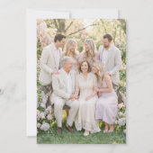 Ethereal Dreamy Wildflowers Coral Script Photo Bedankkaart (Achterkant)