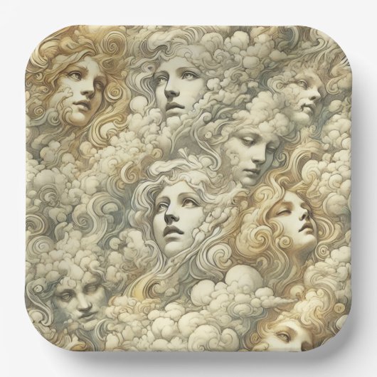 Ethereal Drift – Gothic Victorian Papieren Bordje (Voorkant)