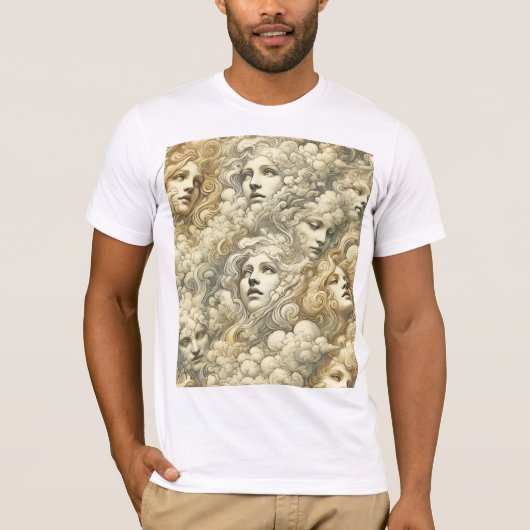 Ethereal Drift – Gotische Draagbare Kunst T-shirt (Voorkant)