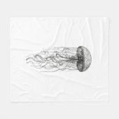 Ethereal Drift – T-shirt met zachte kwal gloed Fleece Deken (Voorkant (Horizontaal))