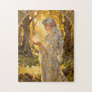 Ethereal Elf Maiden in Art Nouveau Style Legpuzzel