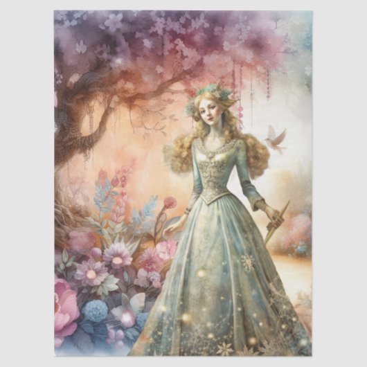 Ethereal Enchanted Heavenly Princess Decoupage Tissuepapier (Voorkant)