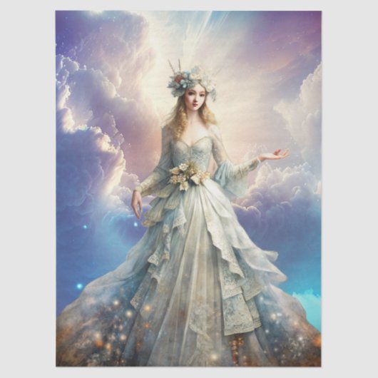 Ethereal Enchanted Heavenly Princess Decoupage Tissuepapier (Voorkant)