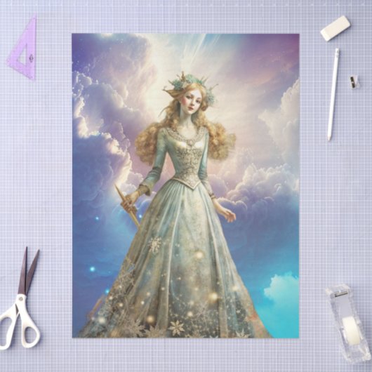 Ethereal Enchanted Heavenly Princess Decoupage Tissuepapier (Craft)