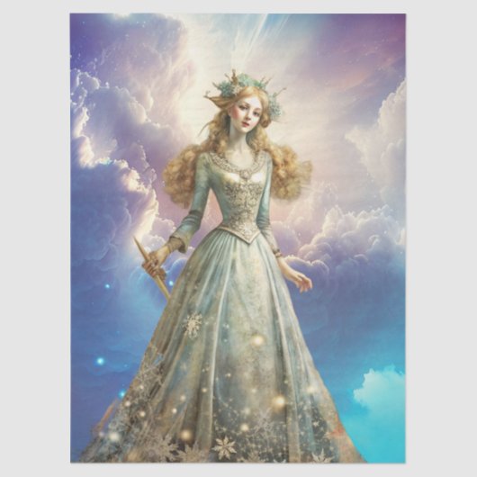 Ethereal Enchanted Heavenly Princess Decoupage Tissuepapier (Voorkant)