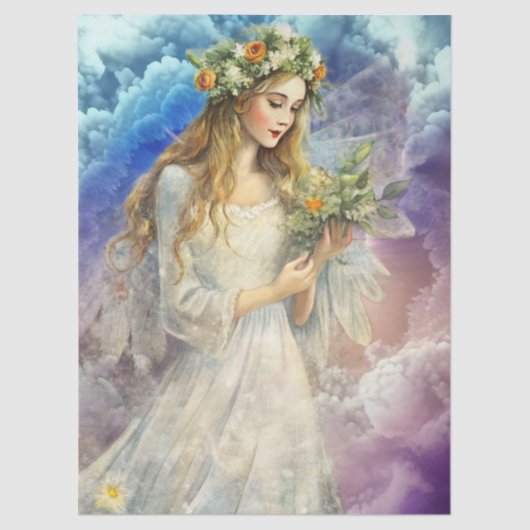 Ethereal Enchanted Heavenly Princess Decoupage Tissuepapier (Voorkant)