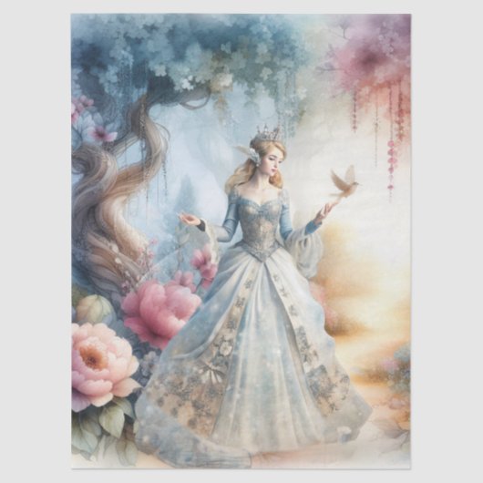 Ethereal Enchanted Heavenly Princess Decoupage Tissuepapier (Voorkant)