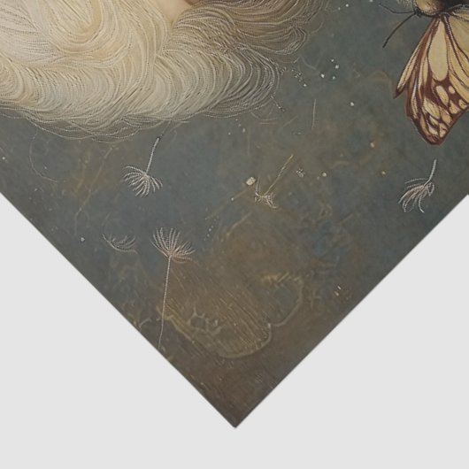 Ethereal Fairy & Dandelion Magical Decoupage Art Tissuepapier (Detail)