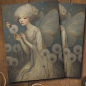 Ethereal Fairy & Dandelion Magical Decoupage Art Tissuepapier