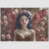 Ethereal Fairy Surrounded By Vibrant Pink Roses Tissuepapier (Voorkant)