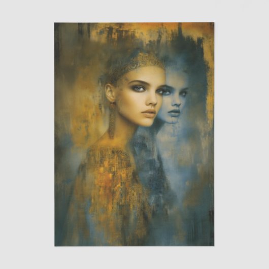 Ethereal Feminine Mystical Duality EW2R Decoupage Tissuepapier (Voorkant)